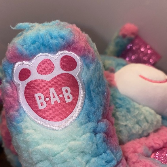 Build A Bear Spring Bunny Rabbit Blue Pink Tie Dye Pink Sparkly Ears Plush 17" - Picture 7 of 11